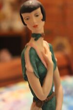 Vintage GIUSEPPE ARMANI Figurine 13” - Lady with Fan - Made in Italy-Mint picture