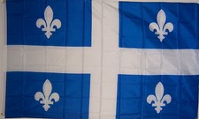 NEW BIG 3x5ft QUEBEC CANADA DOUBLE SIDED CANADIAN FLAG quality usa seller picture