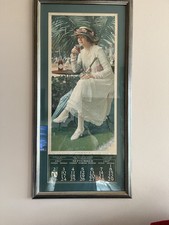 ORIGINAL FRAMED 1917 COCA-COLA CALENDAR picture