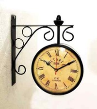 Antique Victoria Station Double Sided Railway Clock Wall Clock Home Decorative picture