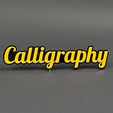 1PC Calligraphy 3D Acrylic Badge - Car Truck Emblem Fender Sticker picture