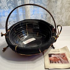 LONGABERGER 2006 Small Autumn Treats Basket With Cinnamon Stain, Liner Combo picture