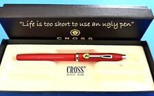 Cross Century II Fountain Pen “Ferrari” Red Lacquer/Rhodium Plating New W/Box picture