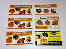 Halloween Seal Sticker Eureka Dennison Lot 6 Booklets Complete NOS Vintage  picture