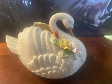 Pretty Arnart Porcelain Swan Planter 🦢 picture