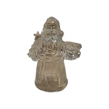 Lead Crystal Santa Candle Holder 7.5 Inches - 24% Leaded Crystal - Made In USA picture