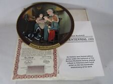 Norman Rockwell Family Trust Ed The Toy Maker 3-D Plate in Original Box with COA picture