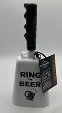 Cowbell Metal RING FOR BEER Loud Wemco White Tailgate Football Gag Gift New picture