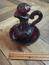 Avon 1876 Cape Cod Collection Ruby Red Pitcher And Bowl skin so soft bath oil picture