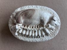 Vintage 1983 Sittre Ceramic Pig Covered Dish Trinket Box Farmhouse Decor picture