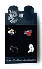 RARE DCL CRUISE LINE 4 PIN SET CAPTAIN'S HAT, UNIFORM, SHOE AND GLOVE ON CARD picture