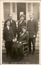 President Taft and Family Brown Bros. c1909 Real Photo Vintage Postcard bhn picture
