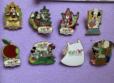 WALT DISNEY AUTHENTIC PIN LOT OF 8 EPCOT FOOD & WINE FESTIVAL 2001 - 2009 MICKEY picture