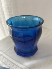 Heavy Paneled Cobalt Vase/ Apothecary Jar Base? No Lid Indiana Glass? picture