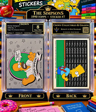 Topps 1990 The Simpsons Stickers #7 Homer Simpson Sticker Card Matt Groening picture