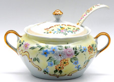 Vintage 3 Piece Bareuther Waldsassen Germany Ceramic Soup Tureen W/Lid Ladle picture