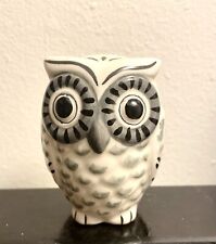 Vintage 1970’s Black and Grey Ceramic Owl Salt Shaker Only One Shaker Not A Set picture