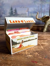 Vintage Land O'Lakes Recipe Box with Original Cards | Kitchen Collectible picture