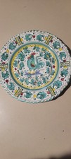 Vintage CAMA Deruta Italy Orvieto Green Rooster Dinner Plate 11