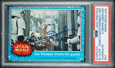 1977 TOPPS Star Wars ANTHONY DANIELS #34 Signed 