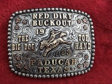 Rodeo X~Treme Bronc Riding☆RARE☆1993☆CHAMPION TROPHY BUCKLE☆Paducah Texas☆799 picture