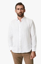34 Heritage - Men's Dress Shirt - Linen Bright White picture