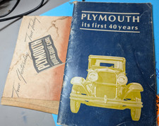 Plymouth its first 40 years 76 page booklet 1968 and True Yesteryear 1947 picture