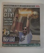 Boston Celtics Friday Parade 2024 NBA Champions Boston Herald Newspaper picture