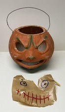 Vintage 1930's-40’s Halloween Paper Mache Pulp Jack O Lantern Pumpkin picture