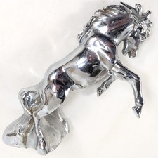 Vintage Rearing Horse Mustang, Bronco Cast Metal Hood Ornament picture