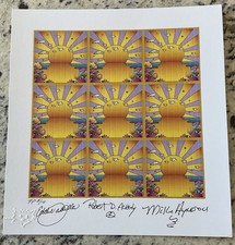 BLOTTER ART ORIGINAL LAGUNA SUNRISE SIGNED MIKE. HYNSON ,EDDIE & ROBERT & COA picture