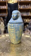 Authentic Canopic Jars of the Sons of Horus, Ancient Egyptian Artifact Stone picture