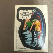 1975 Topps Comic Book Heroes Stickers Dracula 1 picture