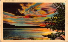 Vintage Postcard Sunrise Lake Mohegan NY  1942 picture