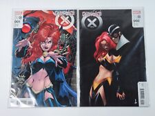 Dark Web X-Men 1 2 Variant Covers 2 Book Lot Marvel Comics 2023 picture