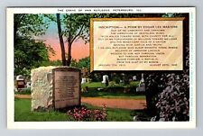 Petersburg, IL-Illinois, Grave Of Ann Rutledge Antique Souvenir Vintage Postcard picture