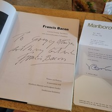 FRANCIS BACON UK Painter Rare Autograph Book With Provenance Letter picture