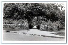 c1940's High School Entrance Plymouth Michigan MI RPPC Unposted Photo Postcard picture