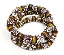 Handmade Ghana Brown Nature bracelet-African Trade Beads-Ghana picture