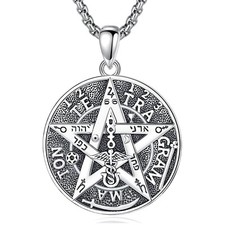 Wasee 925 Sterling Silver Cross/Virgin Mary/Seal of Seven Archangel/Tetragram... picture