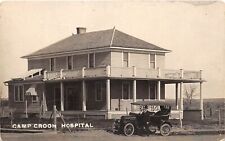 J3/ Camp Crook South Dakota Postcard RPPC c1910 Hospital Building Auto 169 picture