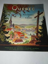 1940 LA Province De Quebec New France in Canada Tourism Bureau Pamphlet Mint picture