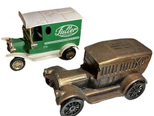 2 Vintage Banthrico And Golden Car Coin Banks- 1970’s picture
