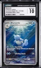 2023 SCARLET & VIOLET 151 ILLUSTRATION RARE HOLO WARTORTLE CGC 10 GEM MINT picture