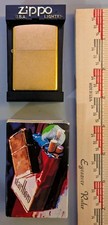 🔥 Vintage 2003 Zippo High Polish Brass Lighter - NOS Unfired w/ Marlboro Sleeve picture