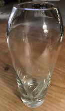 Clear Etched Glass Vase Tulip Flower 8