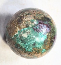Native Copper/Cuprite/Malachite in Matrix/67mm Sphere/Home/Office/Artwork 6635 picture