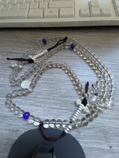 Pure Silver Meditation Buddhist Prayer Beads Mala Necklace picture