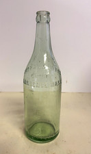 Vintage Curran & Joyce Co Lawrence Mass Embossed Green Soda Bottle picture