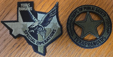TEXAS RANGERS STATE DPS back of patches 2 Police Patches SPECIAL POLICE PATCH picture